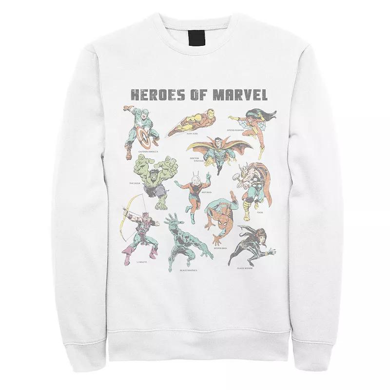 Mens Marvel Textbook Heroes Sweatshirt Product Image