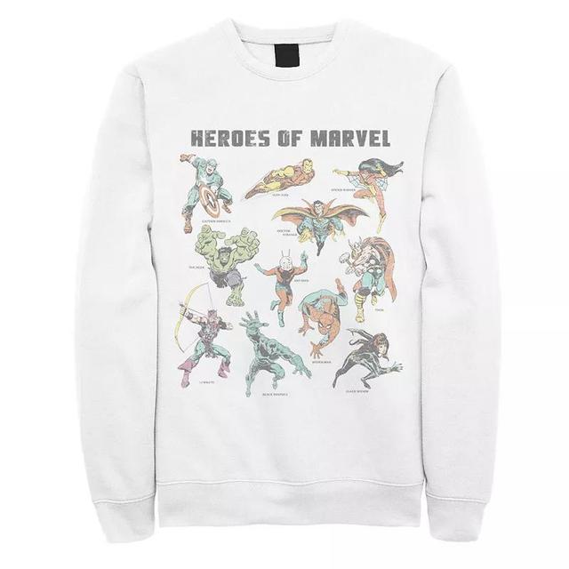 Mens Marvel Textbook Heroes Sweatshirt Product Image