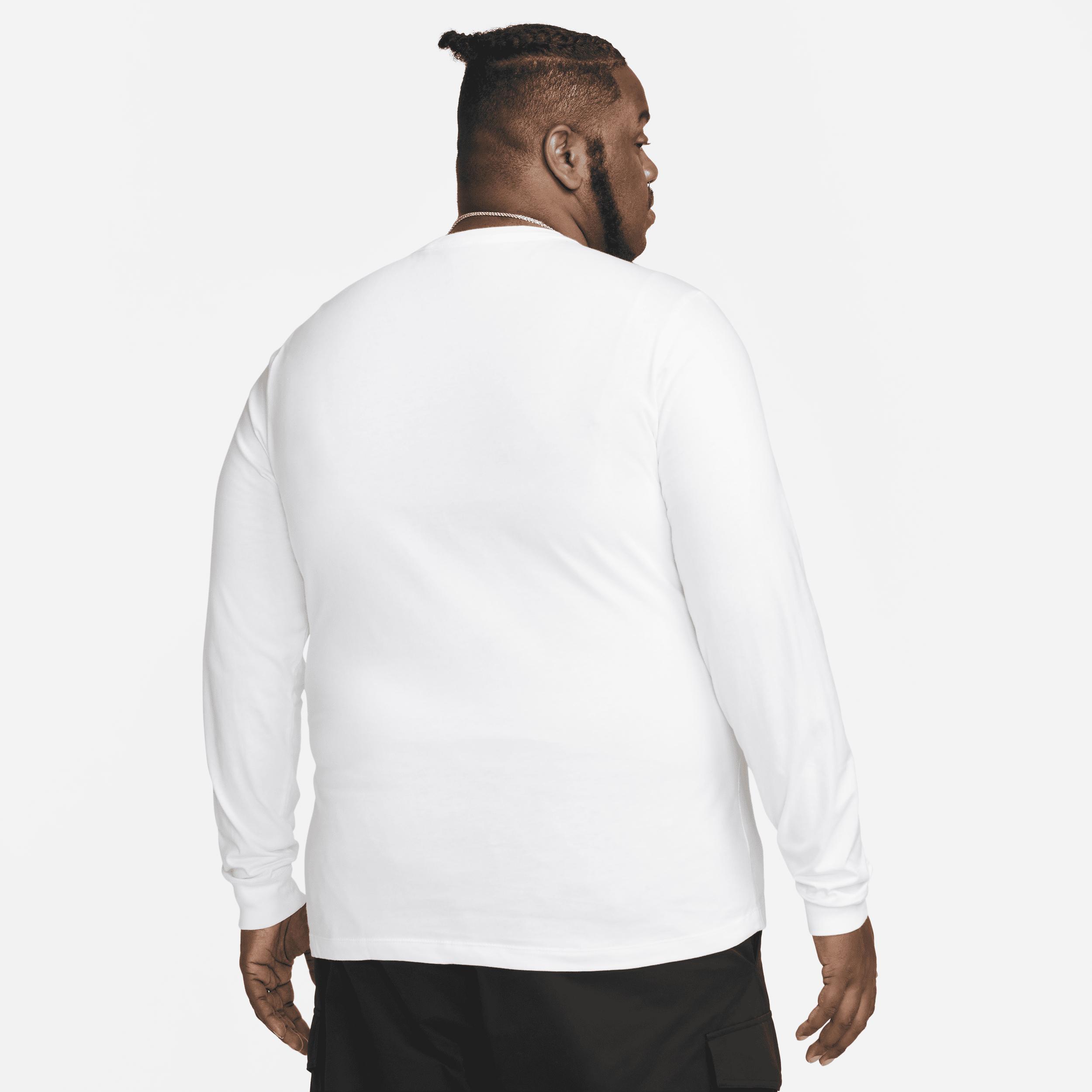 NIKE Men's Sportswear Long-sleeve Logo T-shirt In White Product Image