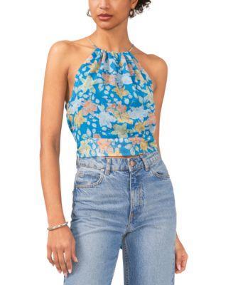 1.state Womens Printed Halter Top Product Image