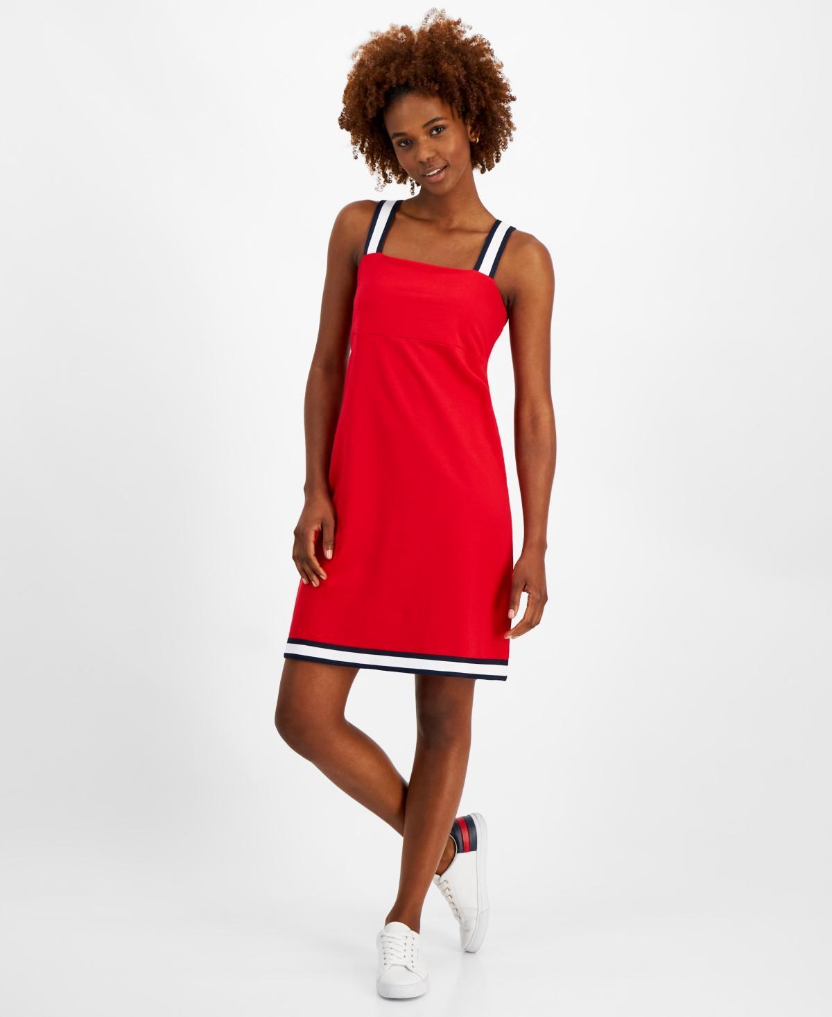 Tommy Hilfiger Womens Striped-Strap French Terry Sneaker Dress Product Image