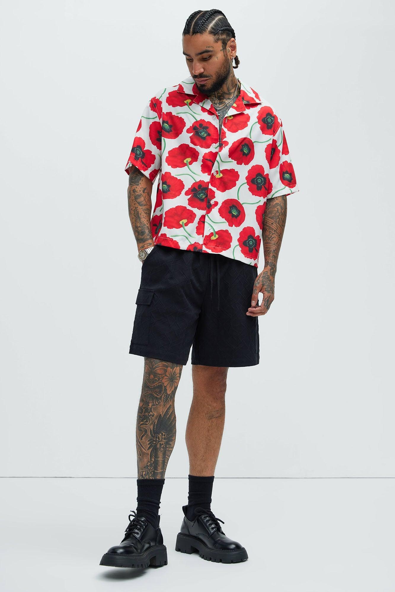 Eddie Floral Shirt - Red/combo Product Image