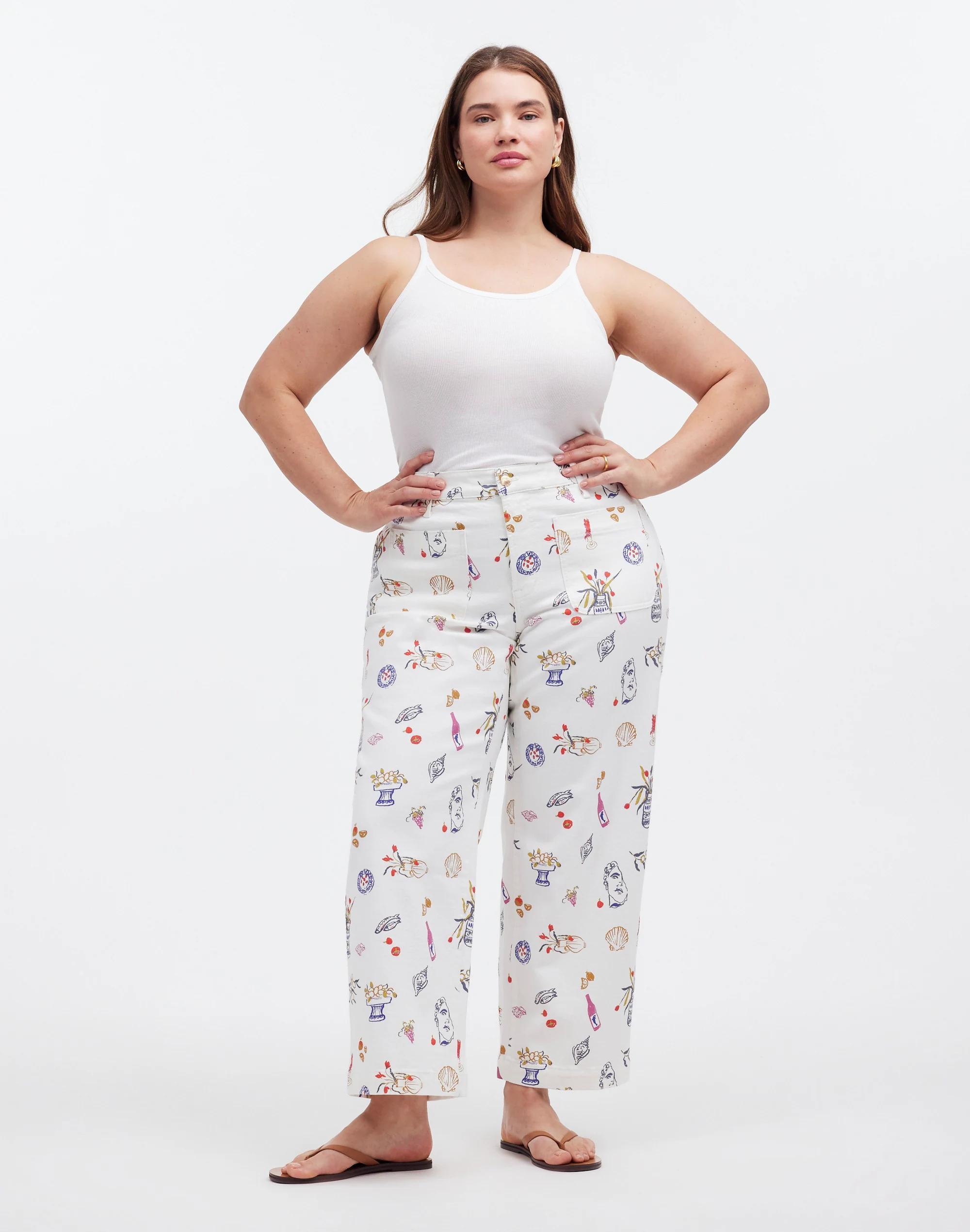 Madewell x Lisa Says Gah! The Plus Perfect Vintage Wide-Leg Crop Jean: Printed Edition Product Image