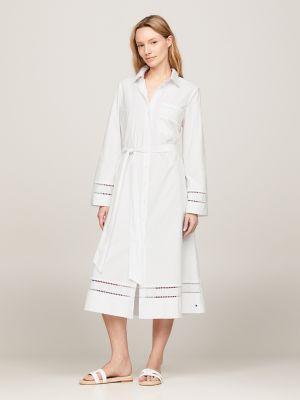 Eyelet Trim Shirtdress Product Image