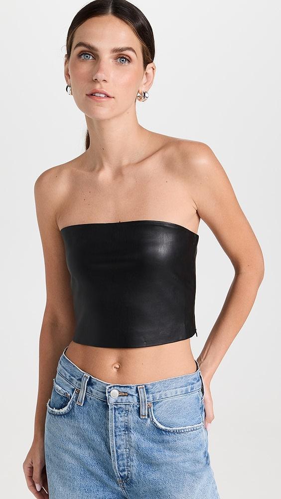 Susana Monaco Faux Leather Crop Tube Top | Shopbop Product Image