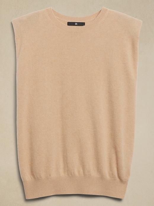 Franci Cashmere Padded-Shoulder Top Product Image