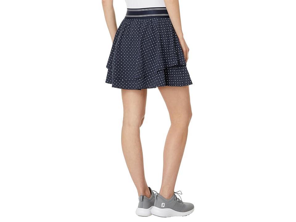 Skechers Womens Mini-Dot-Print Layered Pull-On Golf Skort - Navy Product Image