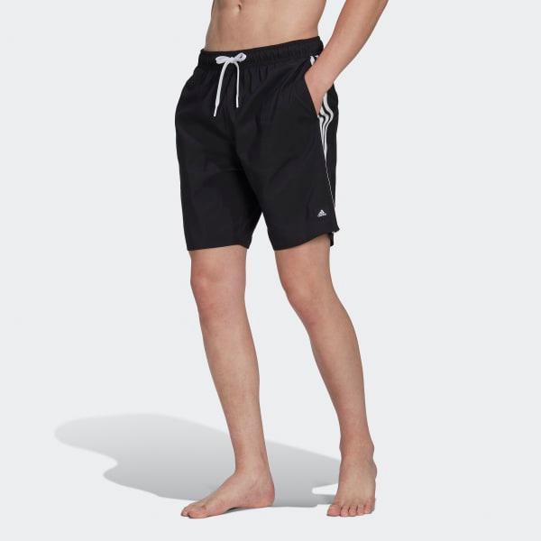 adidas 3-Stripes CLX Swim Shorts Black S Mens Product Image