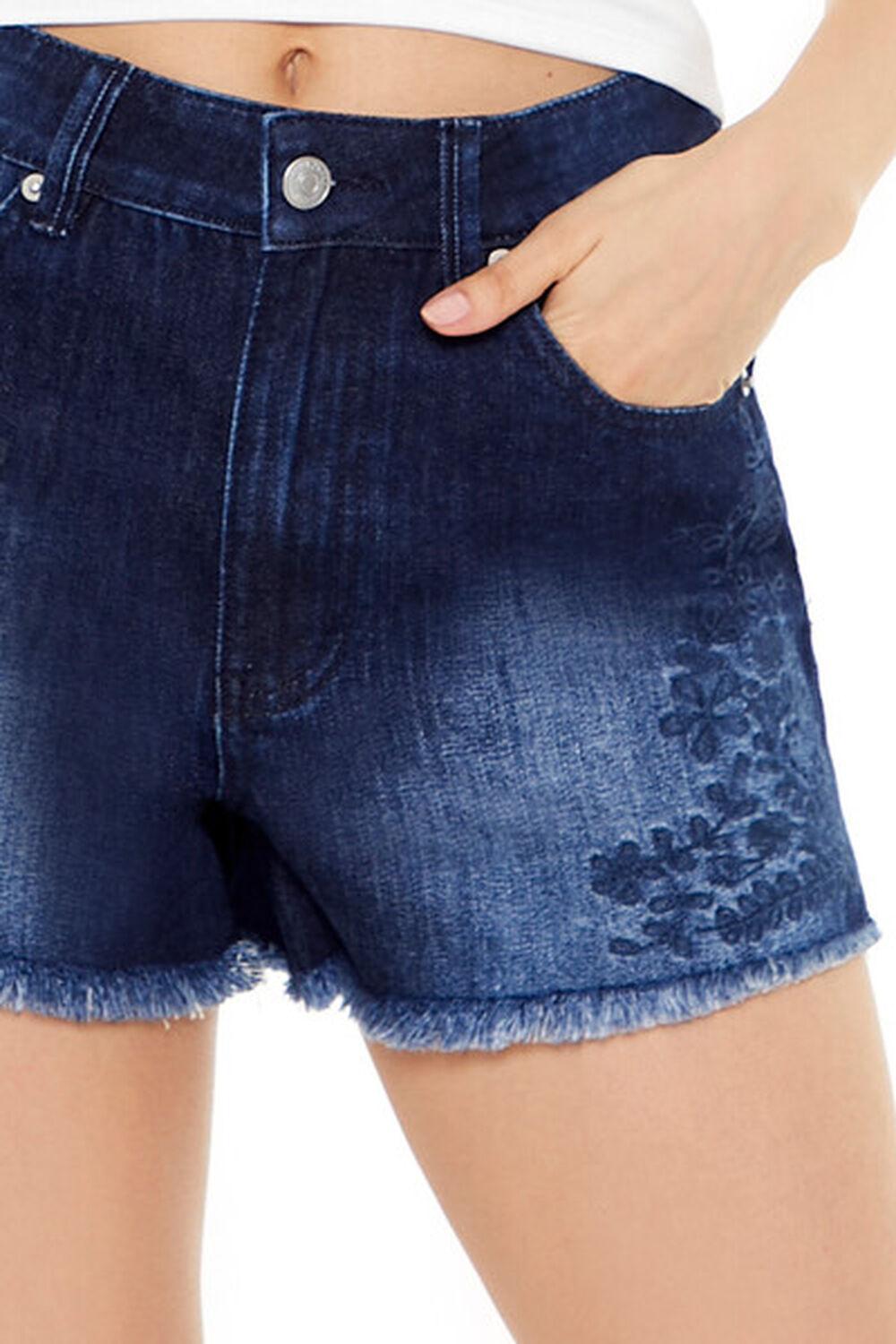 Floral Embroidered Denim Shorts | Forever 21 Product Image