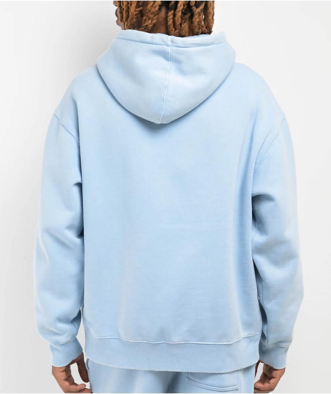 Ninth Hall Fundamental Light Blue Boxy Hoodie Product Image