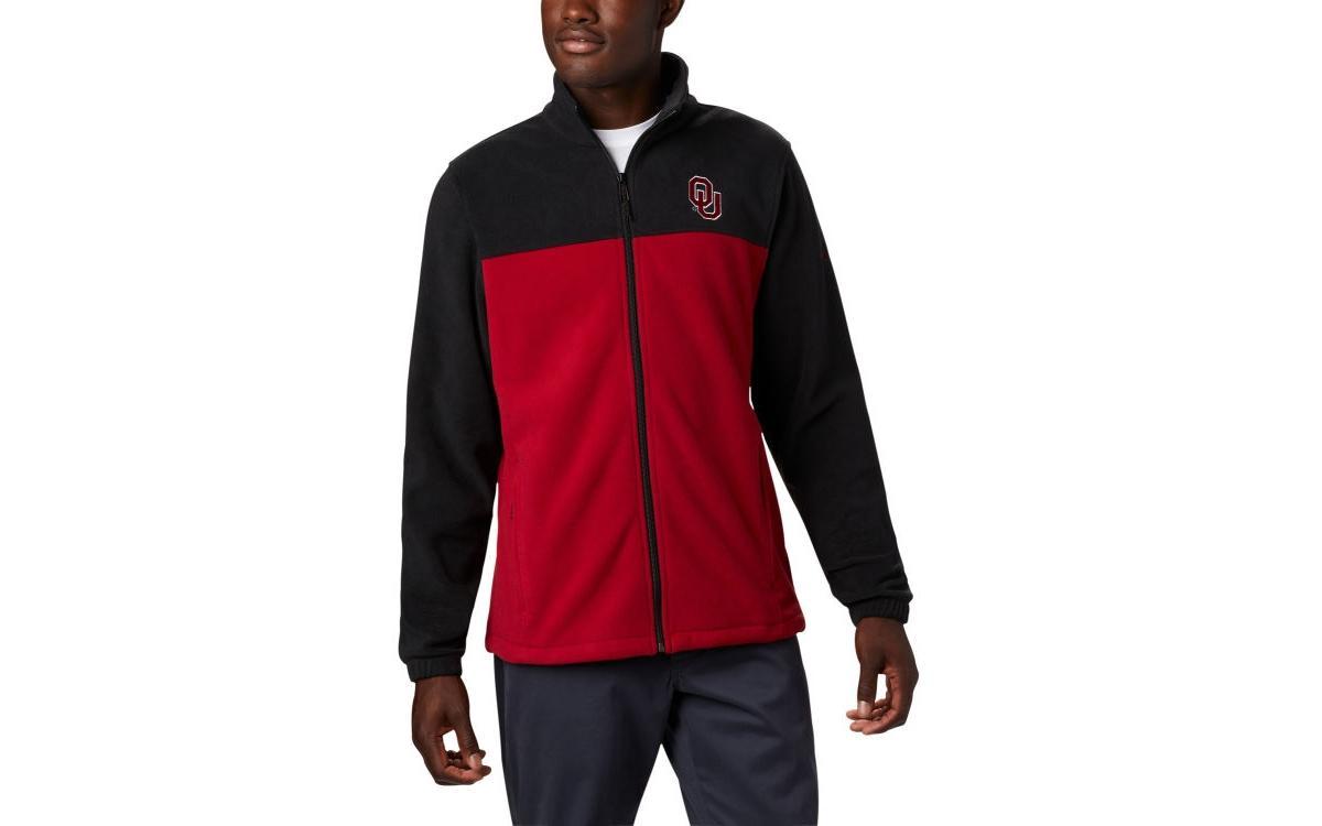 Columbia Oklahoma Sooners Mens Flanker Jacket Iii Fleece Full Zip Jacket - Black Product Image