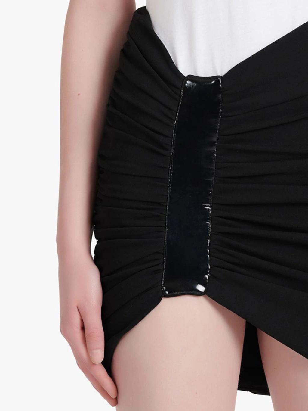 BALMAIN Asymmetric Black Miniskirt In Noir Product Image