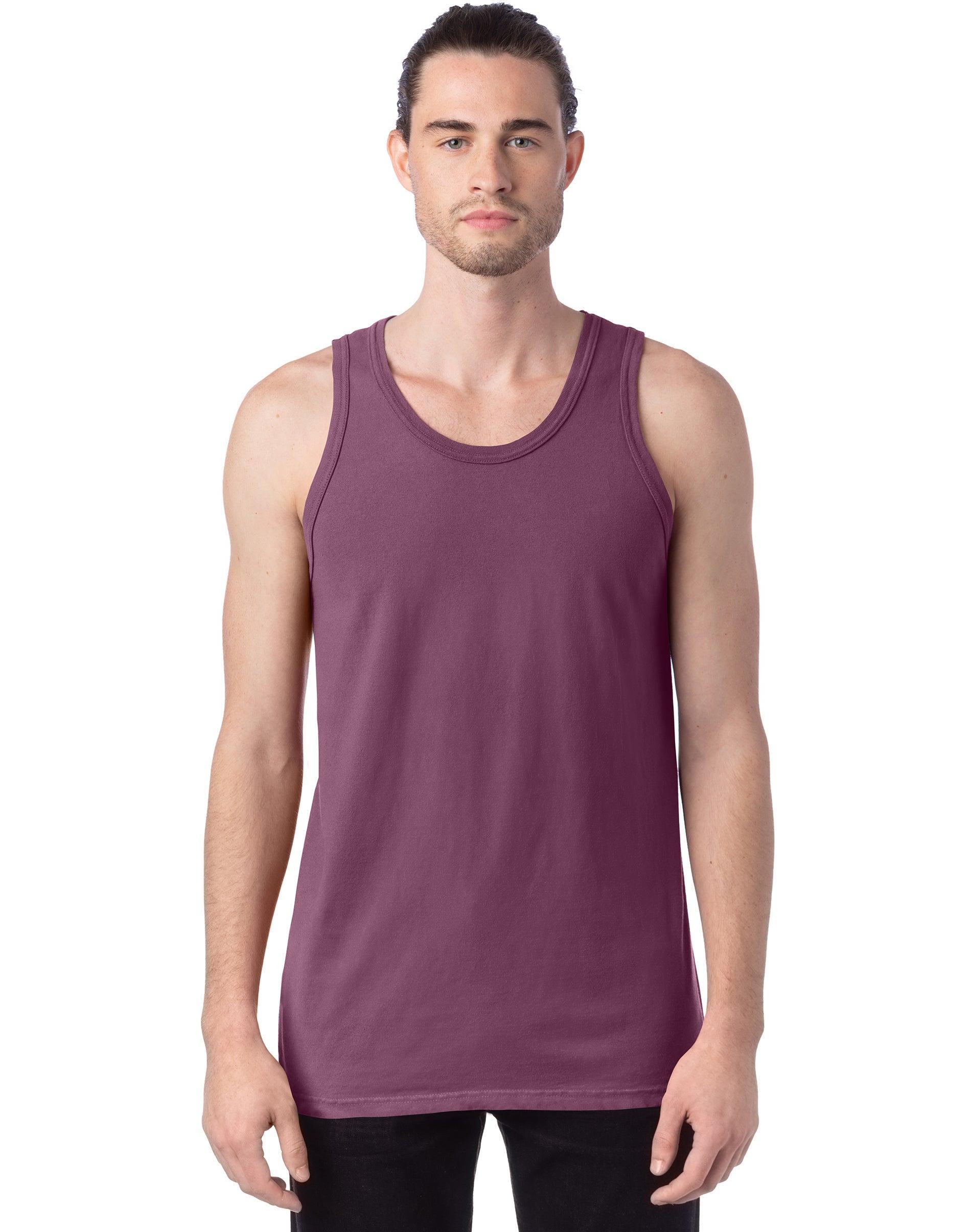 Mens Hanes ComfortWash Garment-Dyed Tank Purple Product Image