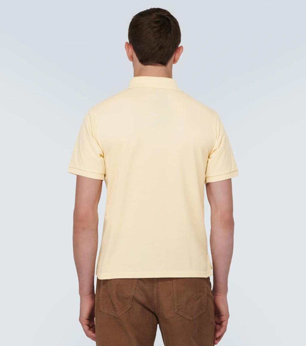 Cassandre Logo-embroidered Polo Shirt In Yellow,blue Product Image