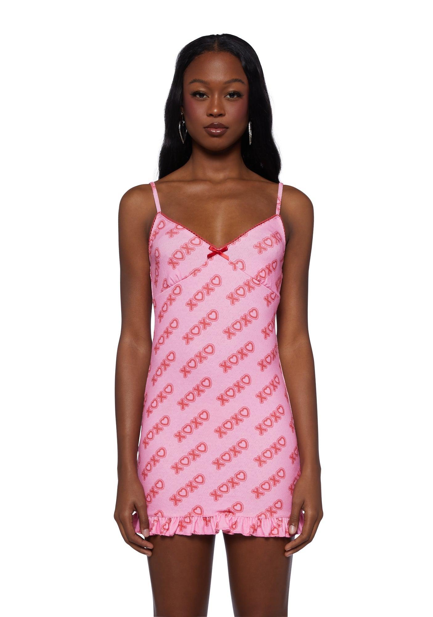 Sugar Thrillz Jersey Mini Dress- Pink Product Image