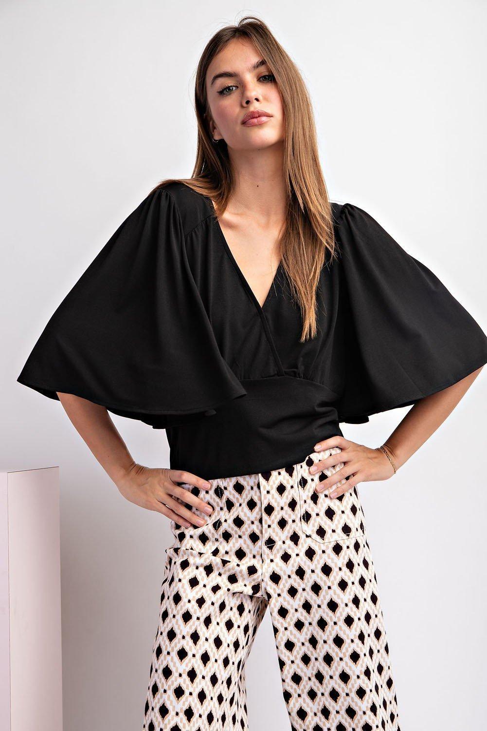 Black Sassy Bell Top Product Image