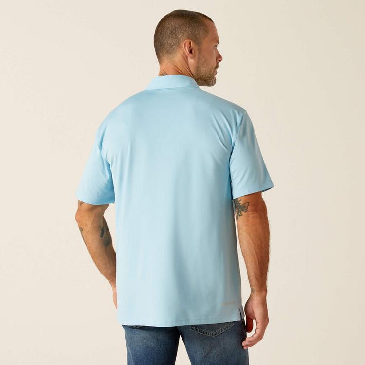 Ariat® Men's Sheltering Sky Blue 360 AirFlow Polo Product Image