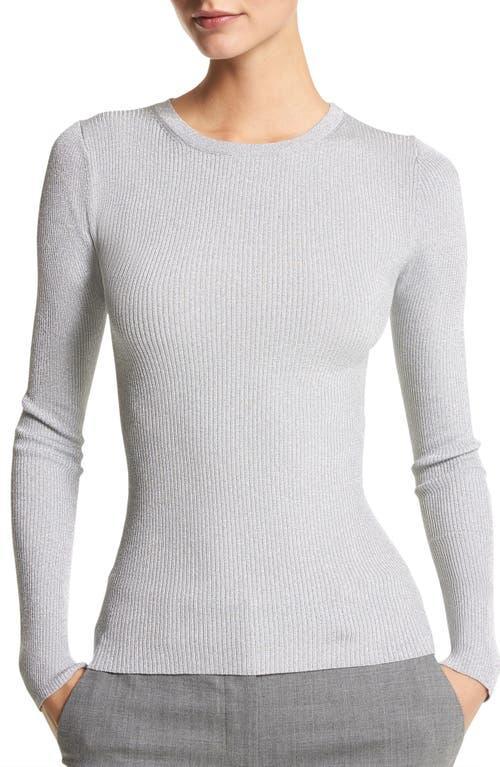 Michael Kors Collection Hutton Metallic Cashmere Rib Sweater Product Image