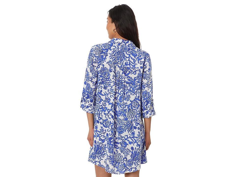 Lilly Pulitzer Natalie Coverup With Slee (Deeper Coconut Ride with Me) Women's Dress Product Image