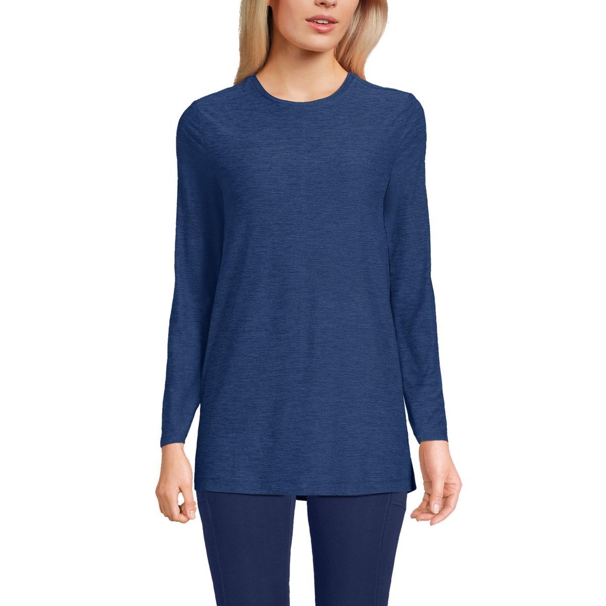 Lands End Womens Long Sleeve Performance Crew Neck Tunic Product Image