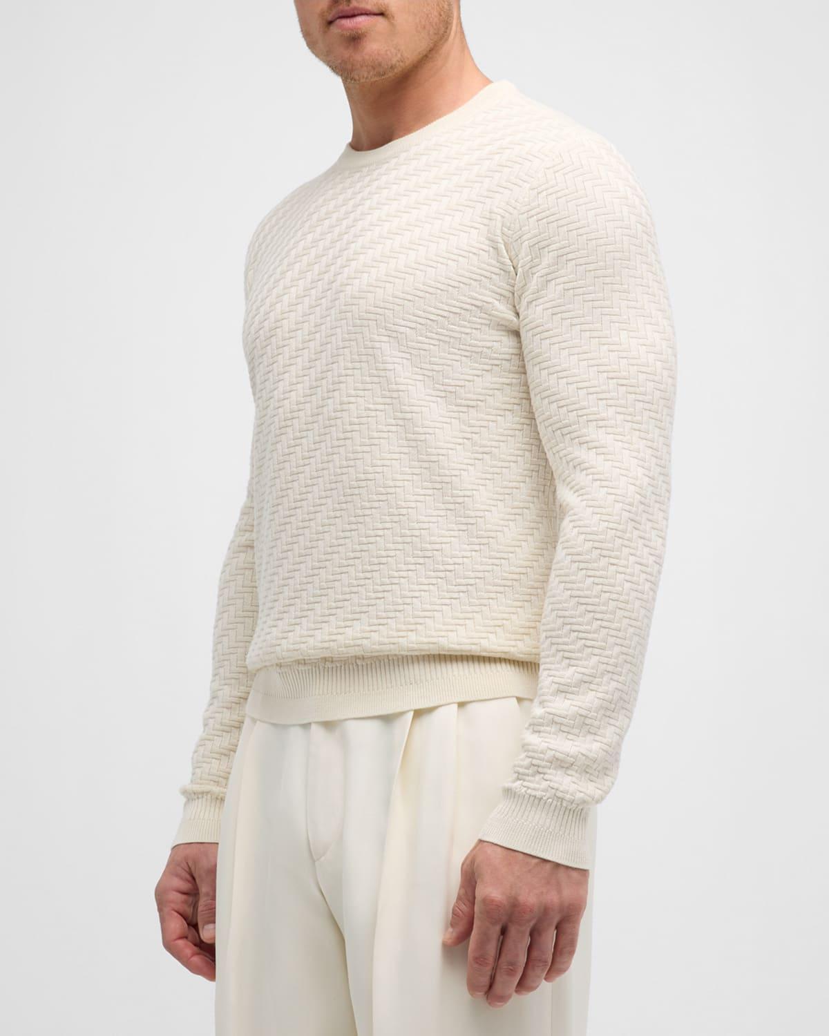 Emporio Armani Textured Crewneck Sweater Product Image