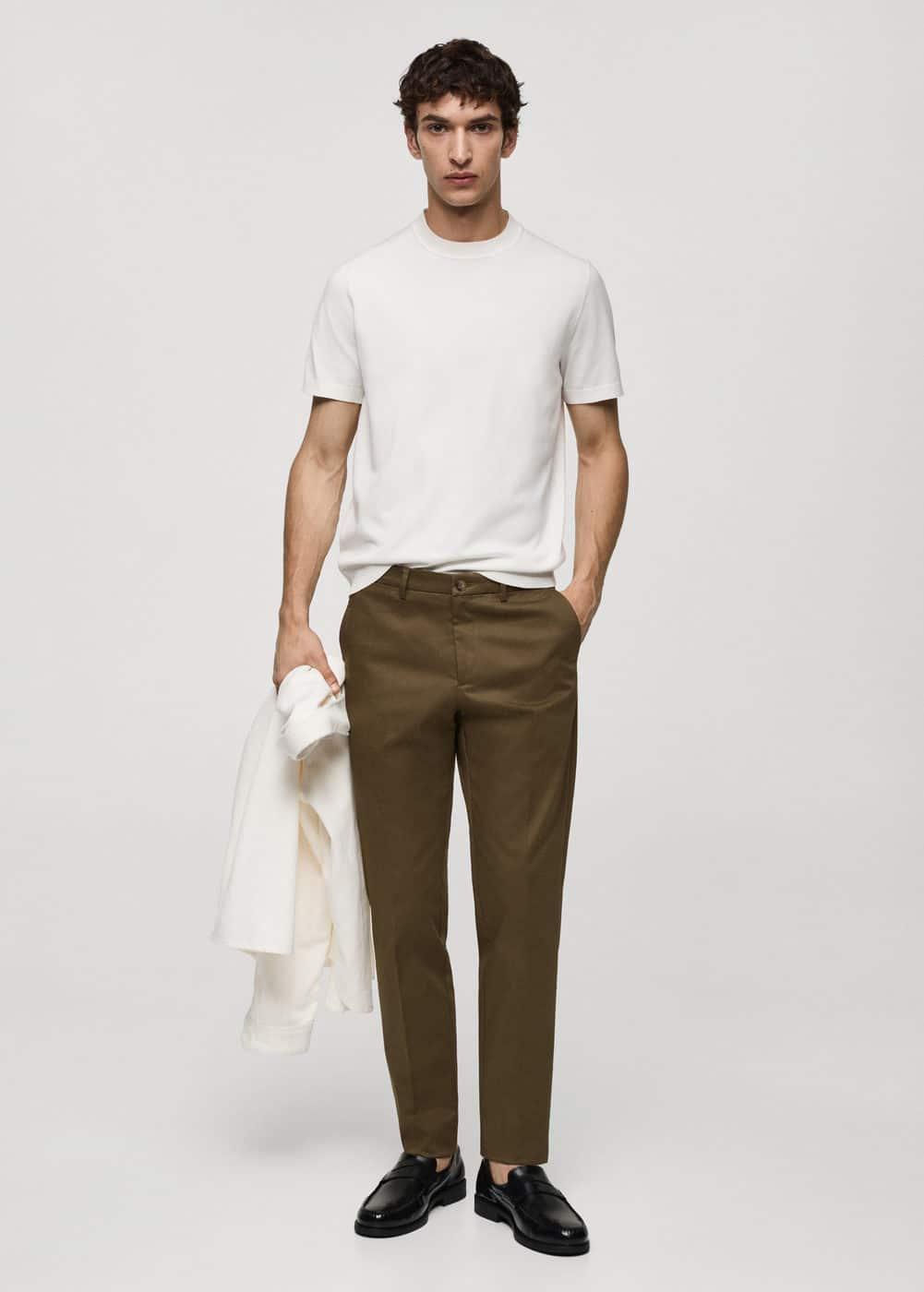 MANGO MAN - Slim fit chino trousers tobacco brownMen Product Image