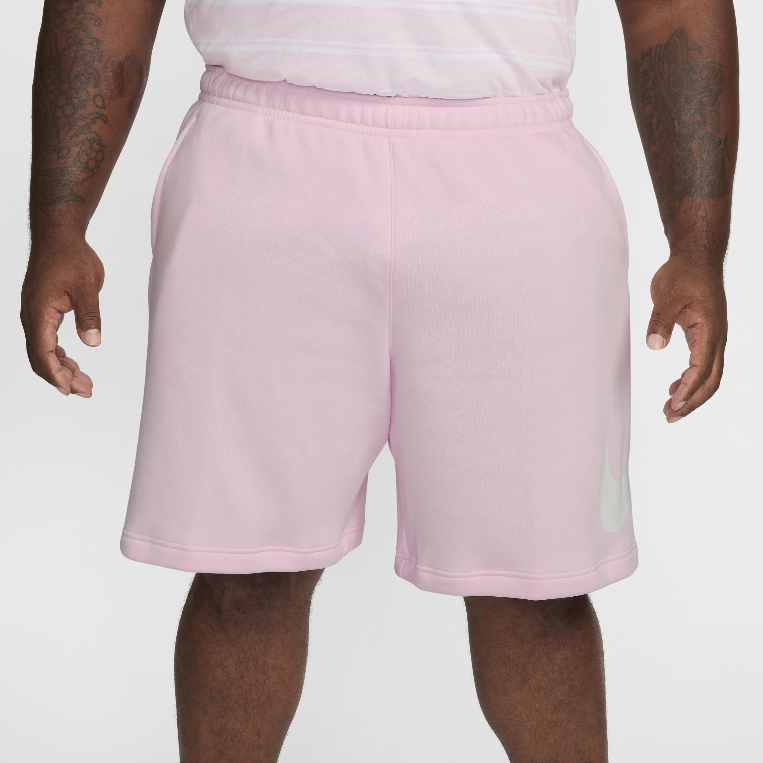 Nike Mens Club Fleece Shorts - Pink Foam/White/White Product Image