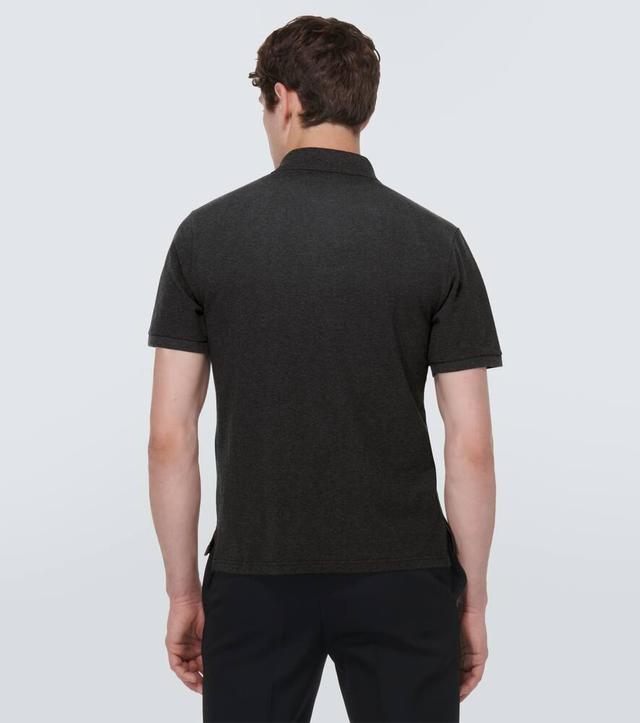 Short-sleeved Polo Shirt In Black Product Image