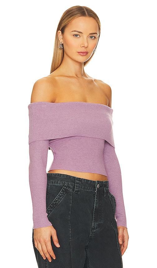 Line & Dot Heart Struck Sweater in Lavender. - size M (also in L) Product Image