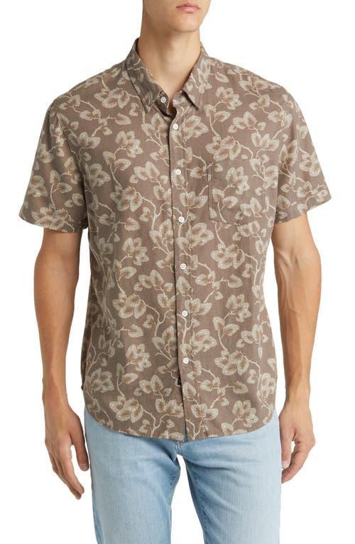 Rails Carson Floral Short Sleeve Linen Blend Button-Up Shirt Product Image