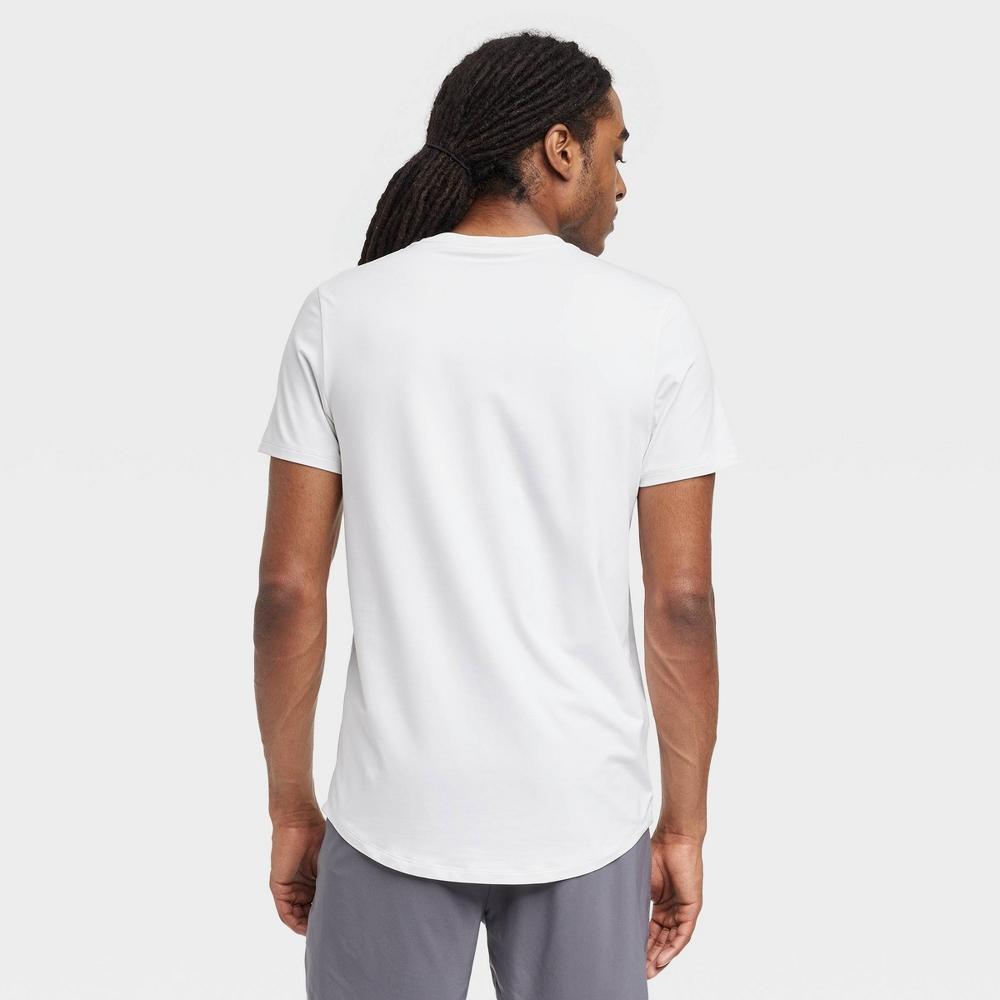 Mens Short Sleeve Soft Stretch T-Shirt - All in Motion White L Product Image