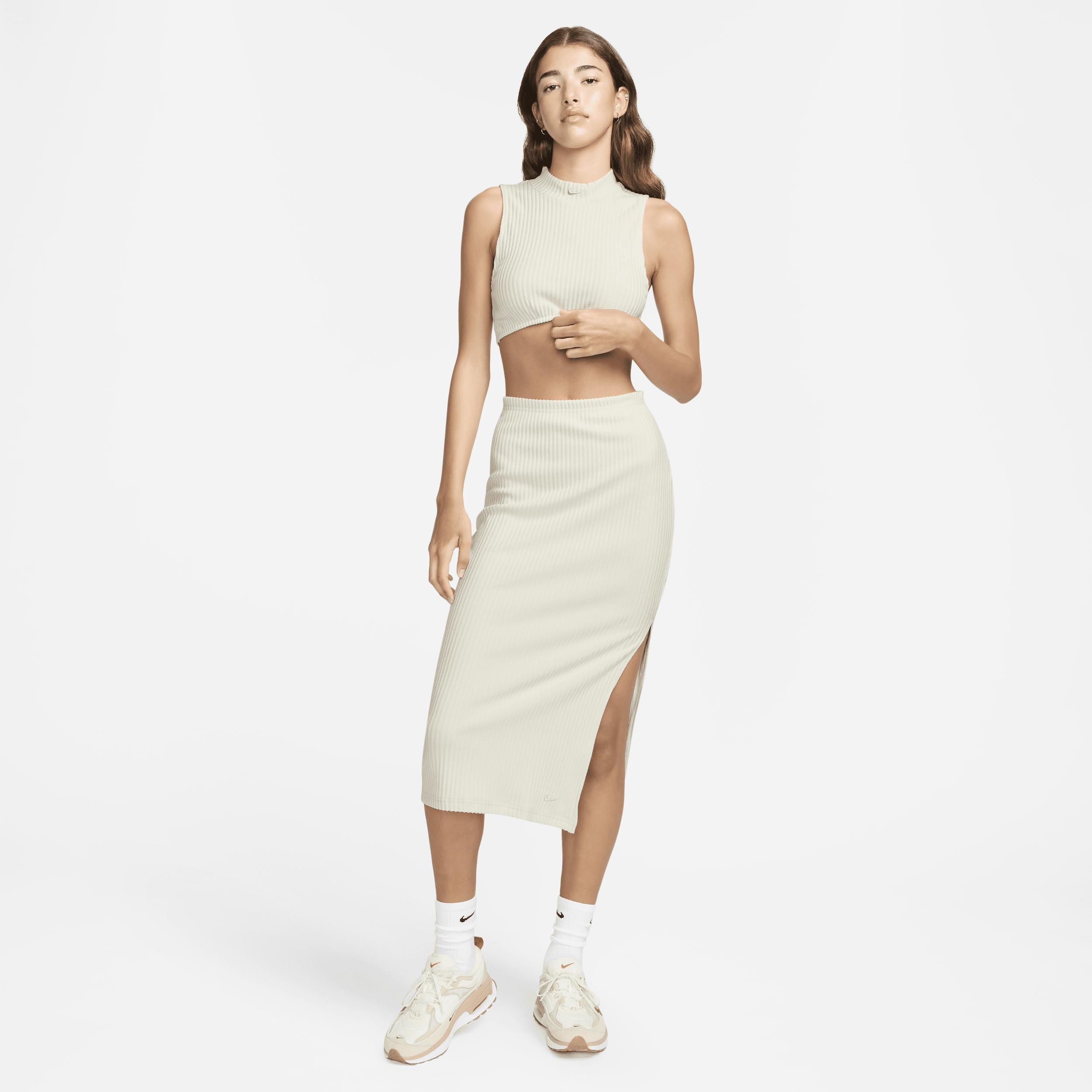 Women's Nike Sportswear Chill Knit Tight Mock-Neck Ribbed Cropped Tank Top Product Image