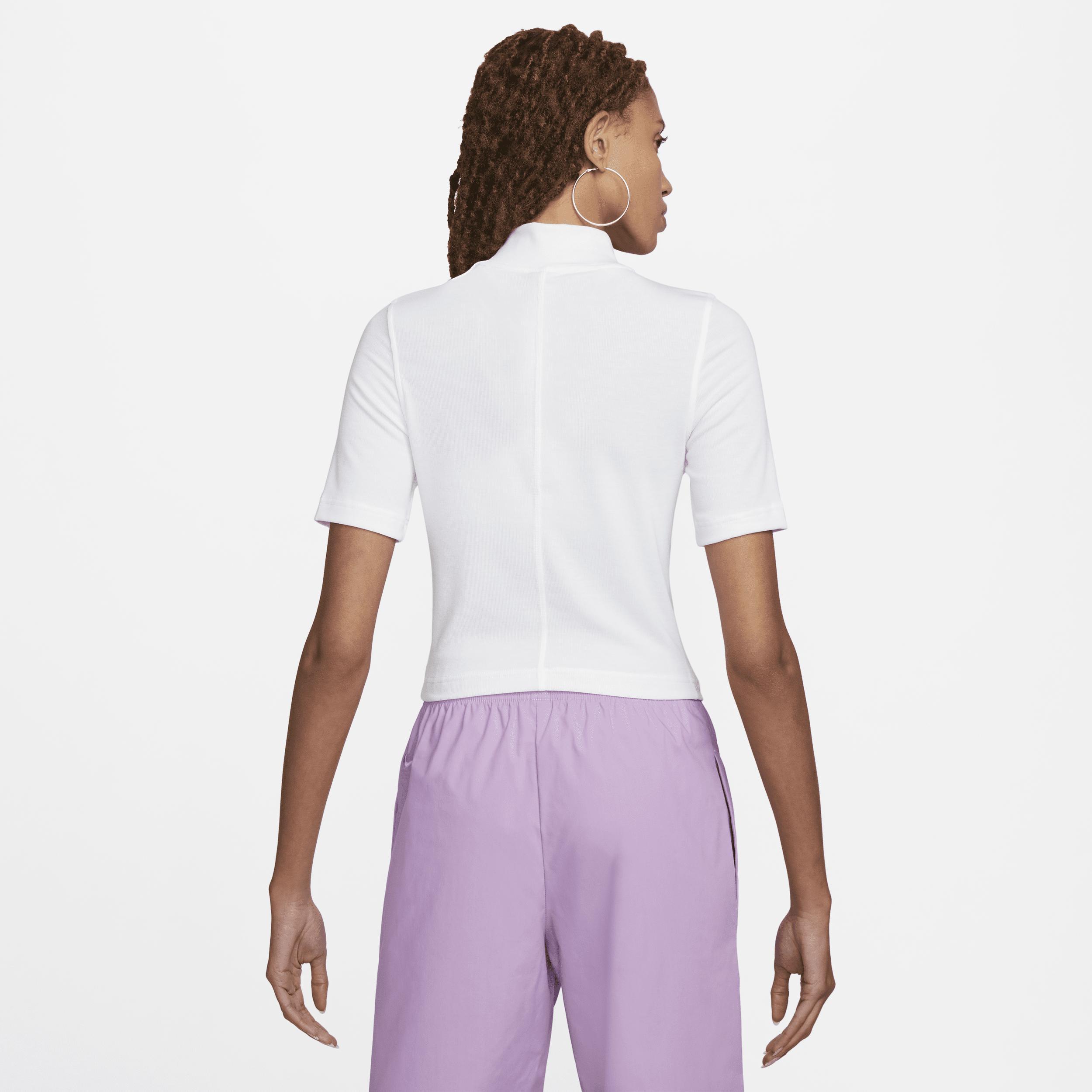 Womens Nike Sportswear Essentials Ribbed Mock-Neck Short-Sleeve Top Product Image