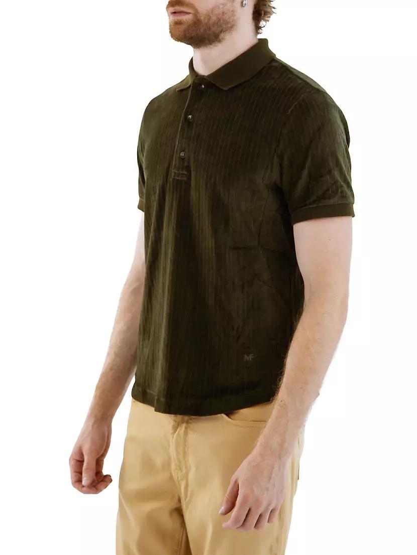 Pierce Velvet Polo Shirt Product Image