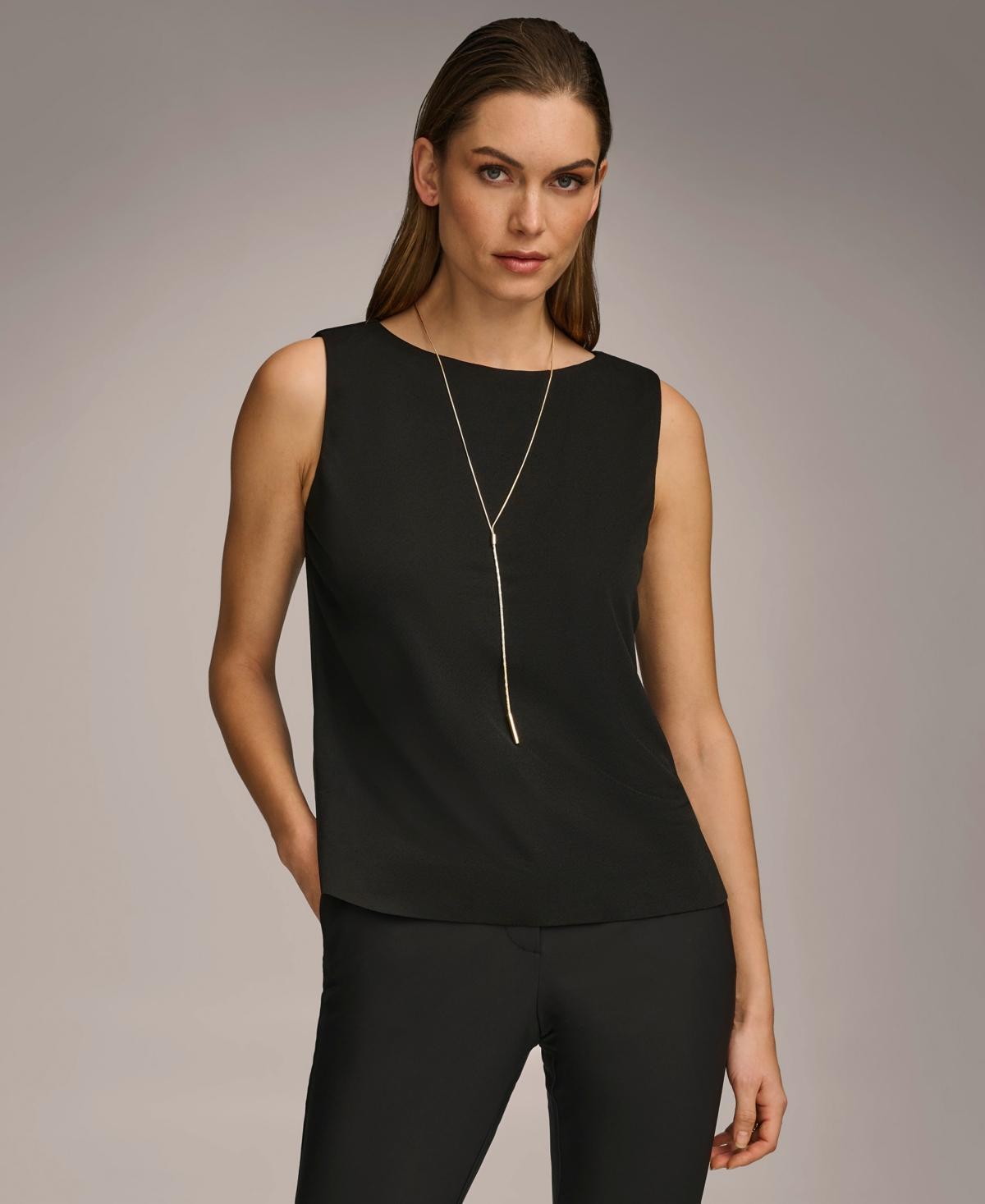 Donna Karan Womens Crewneck Sleeveless Top Product Image