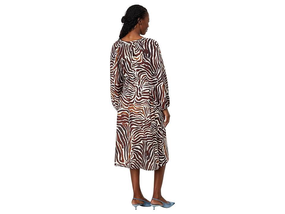 Tommy Bahama Zen Zebra Midi Dress (Double Chocolate) Women's Dress Product Image