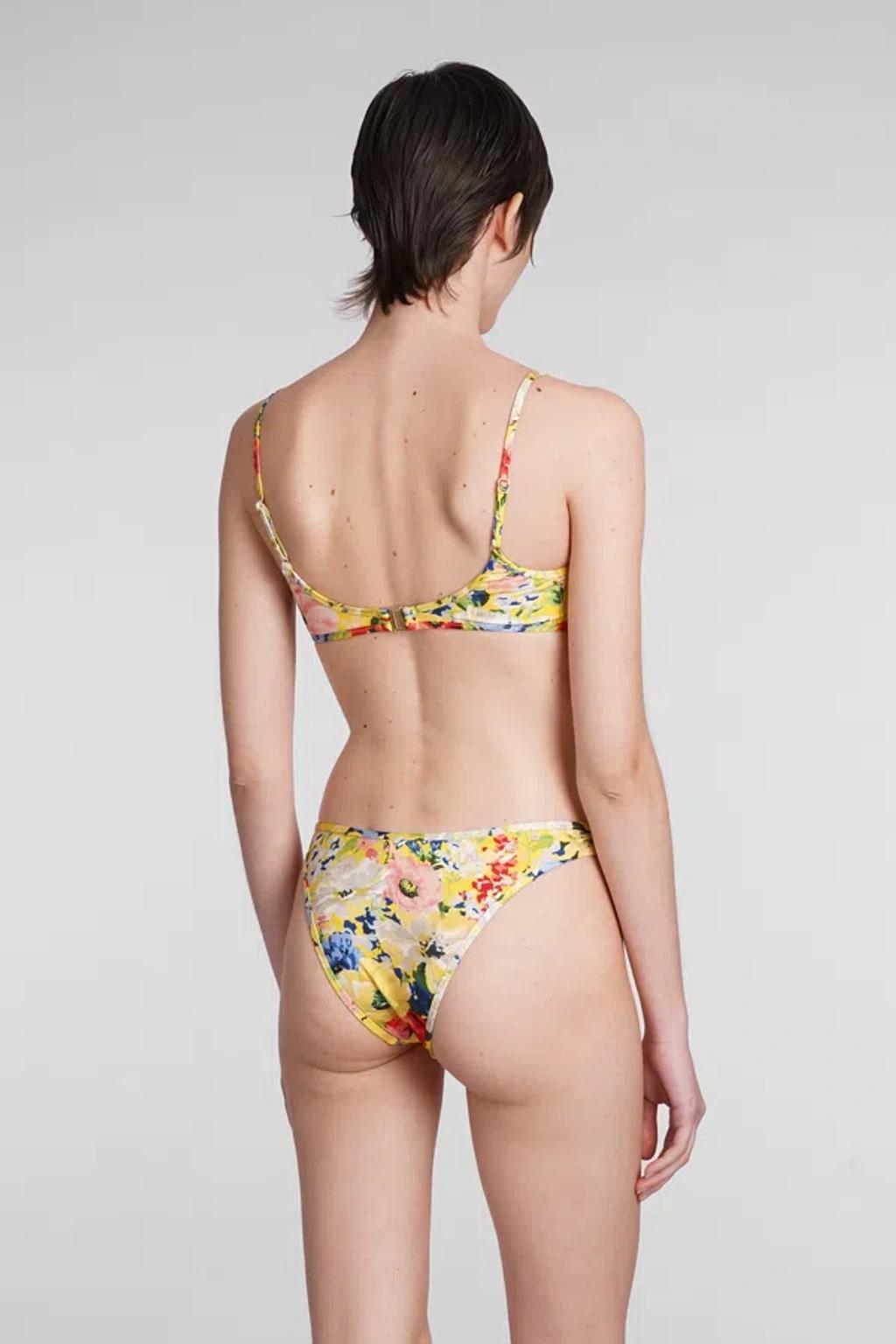 ZIMMERMANN Alight Floral-print Bikini In Yellow Product Image