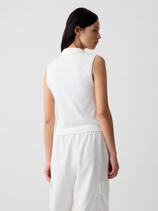 Modern Rib Cropped Polo Shirt product image