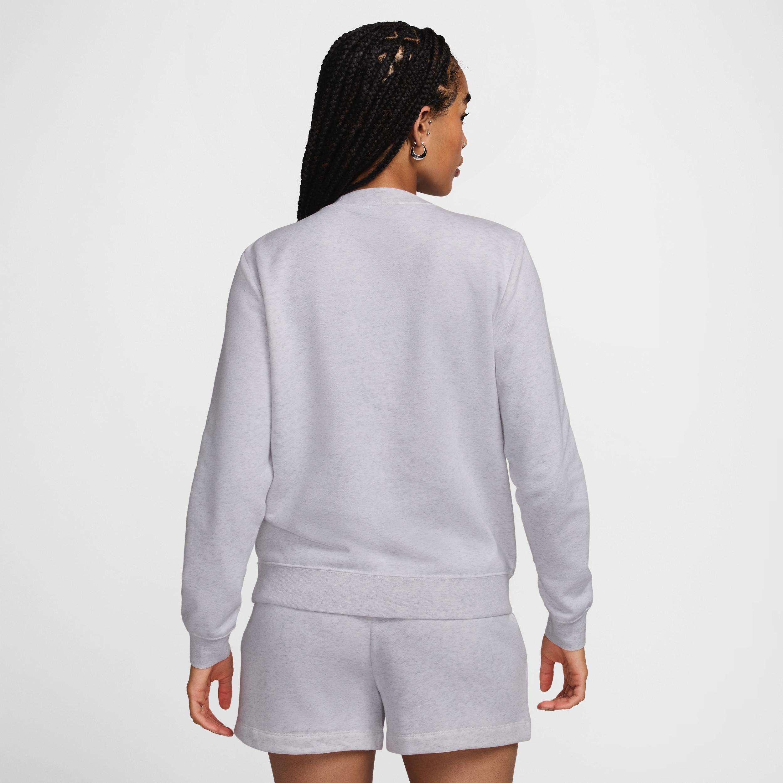 Womens Nike Sportswear Club Fleece Crewneck Sweatshirt Birch Grey Product Image