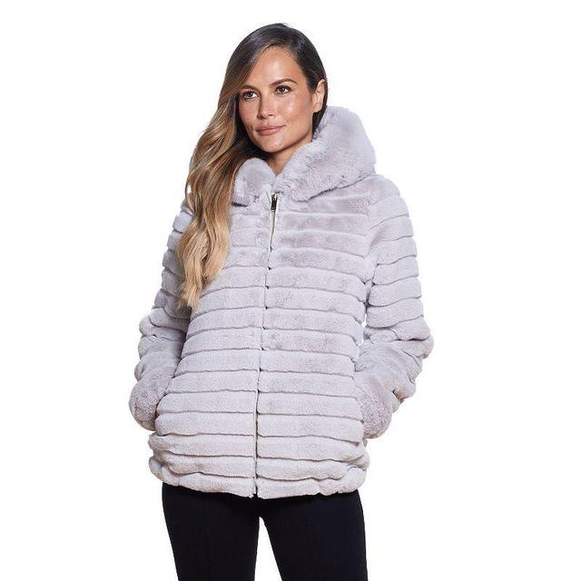 Gallery Hooded Faux Fur Jacket Product Image