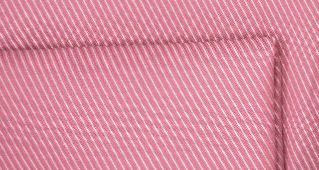 Red Pin Striped Dress Shirt Set with Tie and Handkerchief Product Image