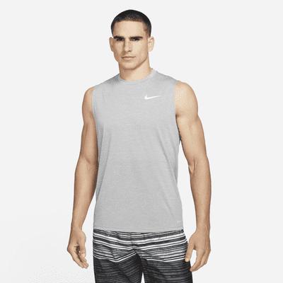 Nike Men's Heathered Sleeveless Hydroguard Swim Shirt Product Image