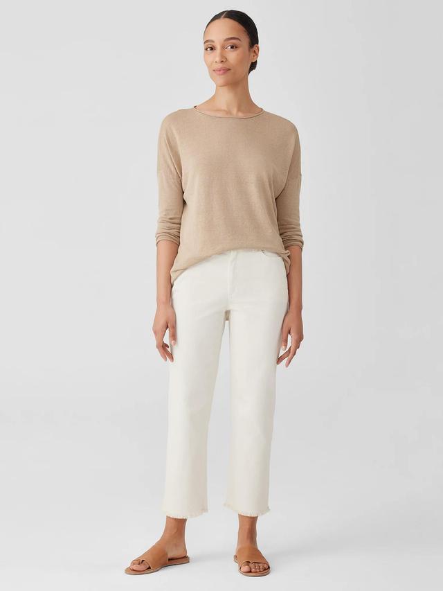 EILEEN FISHER Undyed Organic Cotton Denim Straight Jeanfemale Product Image