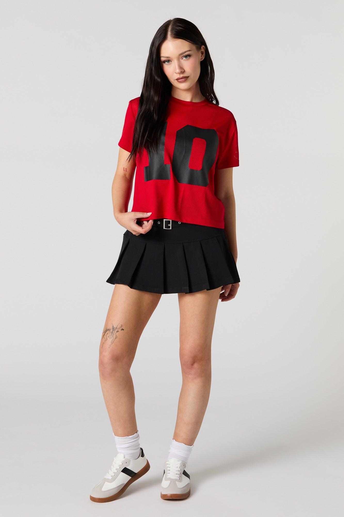 10 Graphic Mesh Cropped T-Shirt Female Product Image