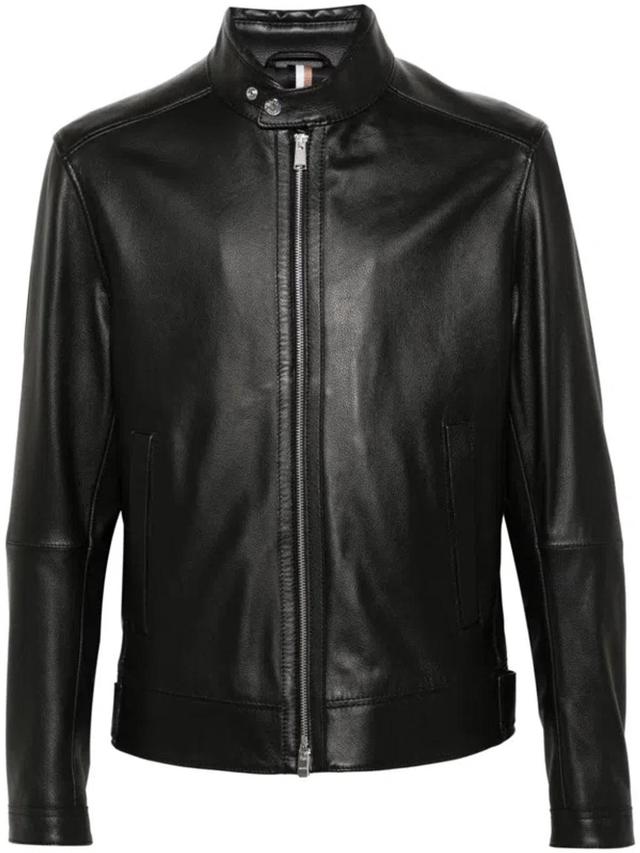 Leather Jacket In Black Product Image