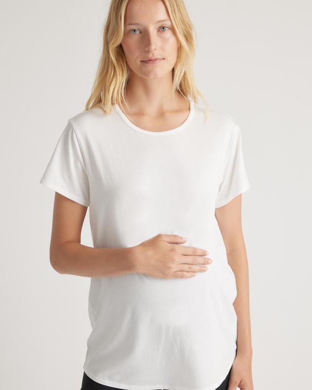 Cotton Modal Maternity Crewneck Tee 2-Pack Product Image