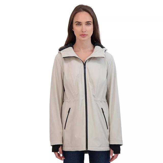 Womens Sebby Collection Sport Cozy Lined Softshell Anorak Jacket Grey Product Image