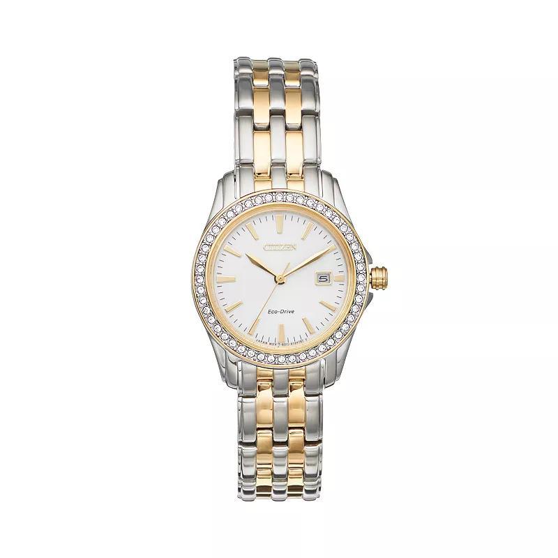 Citizen Womens Eco-Drive Silhouette Two Tone Stainless Steel Watch - EW1908-59A Multicolor Product Image