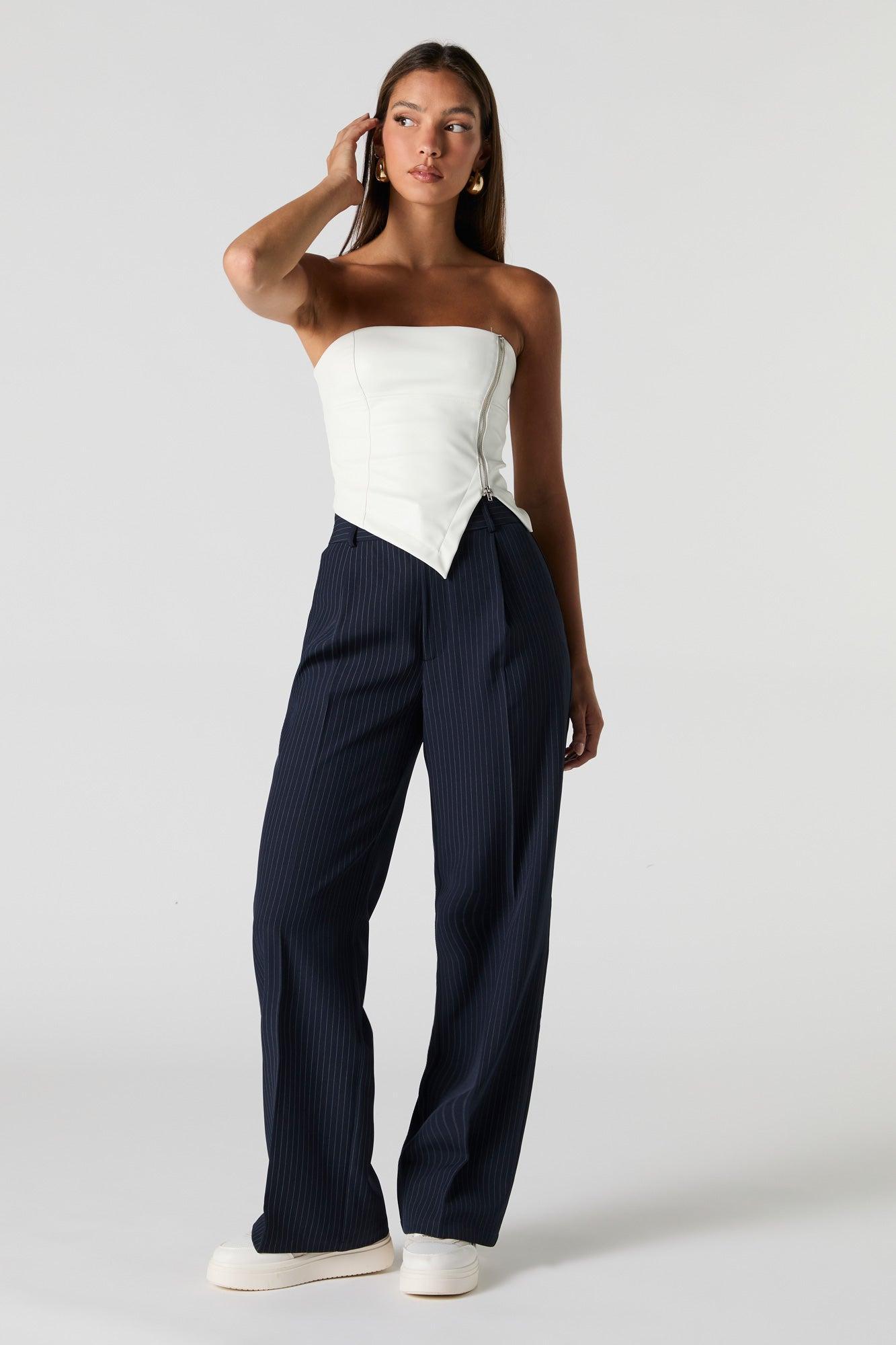 Pleated Wide Leg Dress Pant Female Product Image