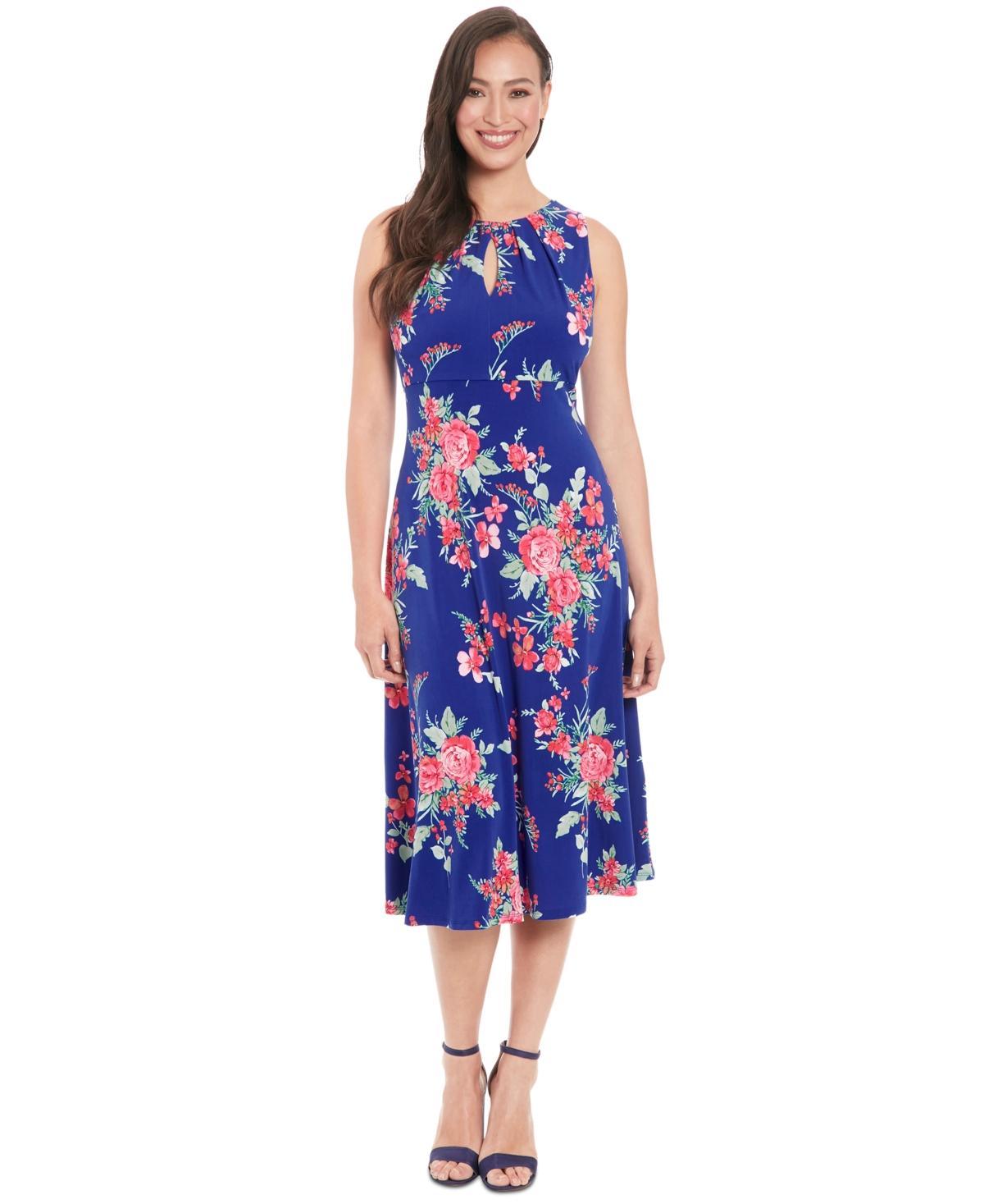 Women's Floral-Print Fit & Flare Dress Product Image